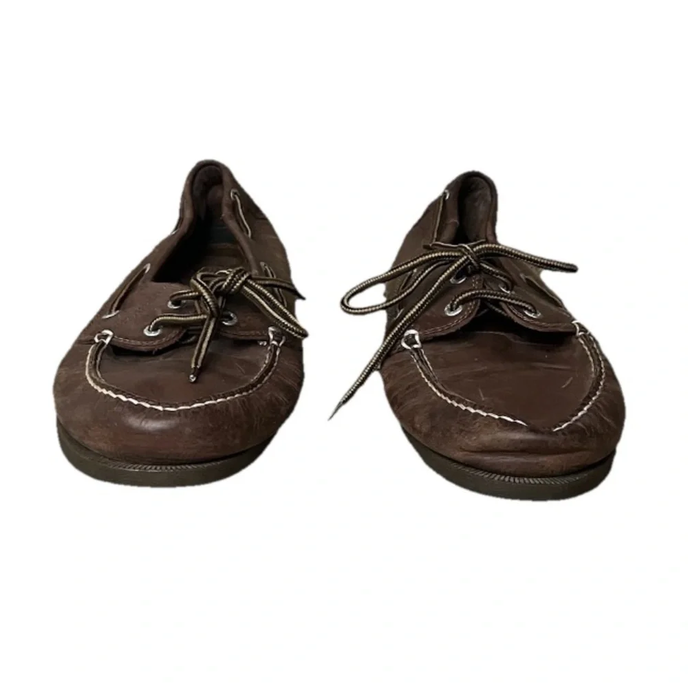 DOCKERS Men's Vargas Leather Chocolate brown Boat Shoe Preppy Fishermen Angler